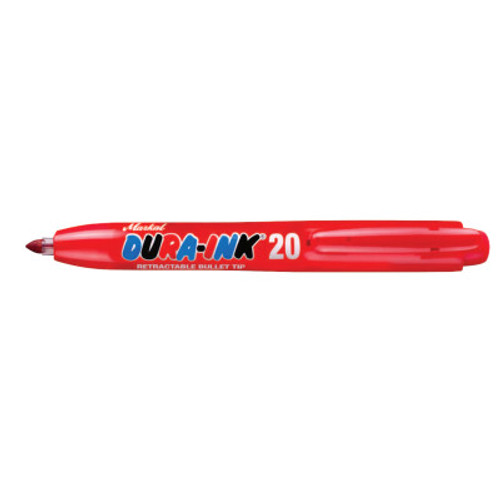 Markal Dura-Ink 20 Ink Markers, Red, 1/16 in, Felt, 24/CA, #96576