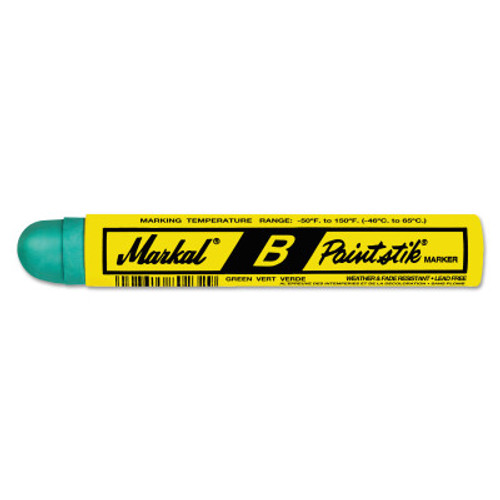 Markal Paintstik B Markers, 11/16 in, Green, 12/DZ, #80226