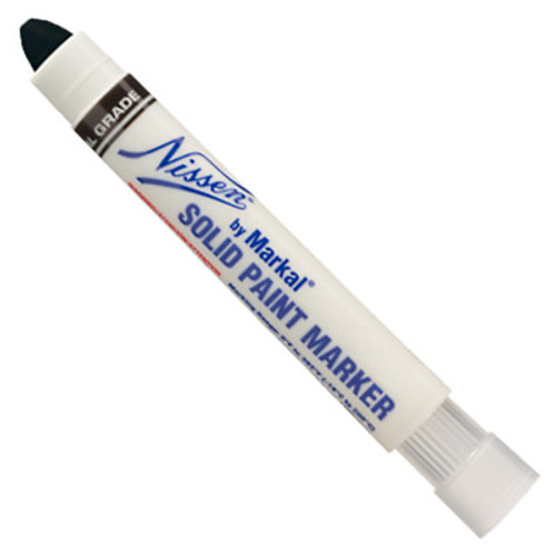 Markal Solid Paint Marker, Black, 5/16 in, Medium, 12/BX, #28773