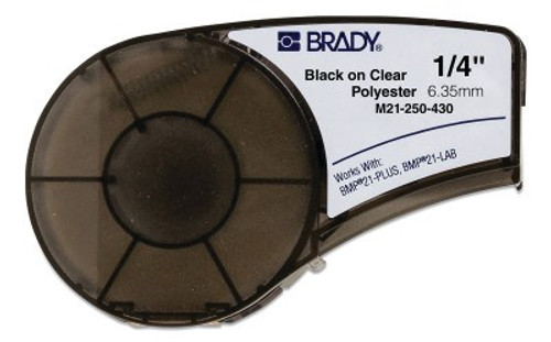 Brady CART M21 B430 0.25" X 21' BLK/CLR, 1/EA, #139755 Brady CART M21 B430 0.25" X 21' BLK/CLR, 1/EA, #139755