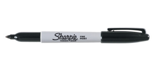 Sanford Sharpie Fine Point Permanent Marker, Black, 1 mm, 12/DZ, #30001