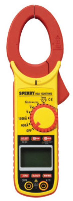 Sperry Instruments Digital Snap-Arounds, 9 Function, 24 Range, 600A AC/DC; 1,000A AC/DC, 1/EA, #DSA1020TRMS