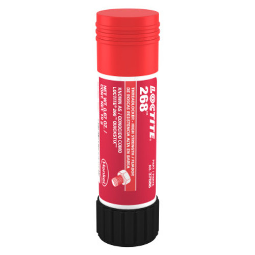 Loctite QuickStix 268 Threadlockers, High Strength, 19 g, 3/4 in Thread, Red, 1/EA