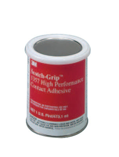 3M Scotch-Grip High Performance Contact Adhesive 1357, 1 pt, Can, Gray-Olive, 1/BO