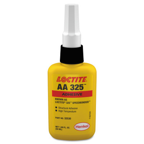 Loctite 325 Speedbonder Structural Adhesive, High Temperature, 50 mL, Bottle, Amber, 1/BTL