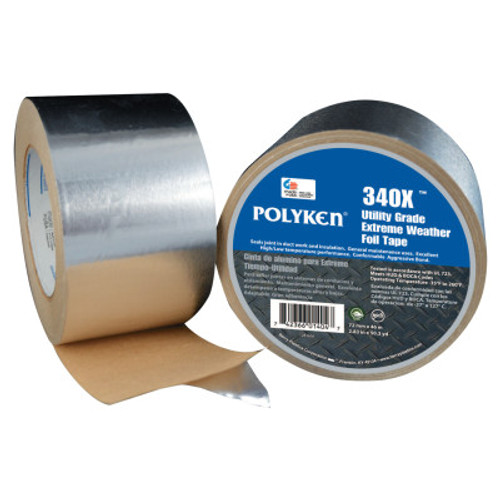 Berry Global 335FT High Temperature Flue Tape, 72 mm X 46 m, 3.8 mil, Aluminum, 1/RL