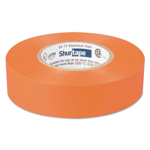 Shurtape EV 77 Professional Grade Electrical Tapes, 66 ft x 3/4 in, Orange, 100/case, 100/CA