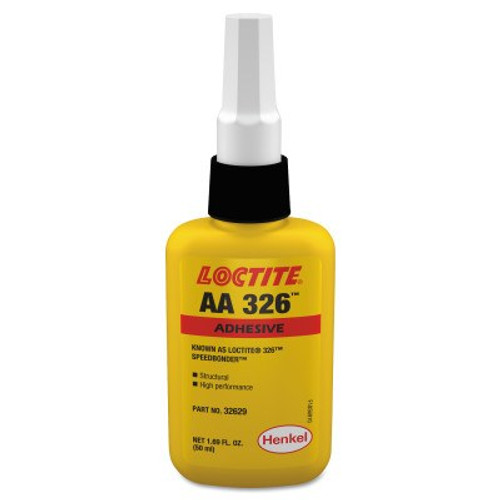 Loctite 326 Speedbonder Structural Adhesive, Fast Fixture, 50 mL, Bottle, Amber, 1/BTL