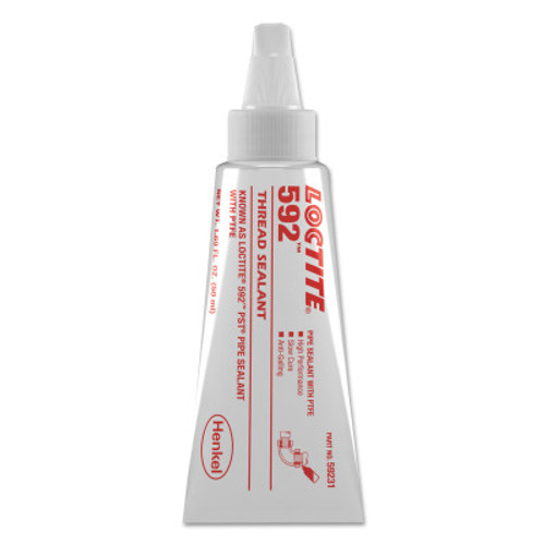 Loctite 592 PST Thread Sealant, Slow Cure, 6 mL Tube, Opaque White, 1/TUBE