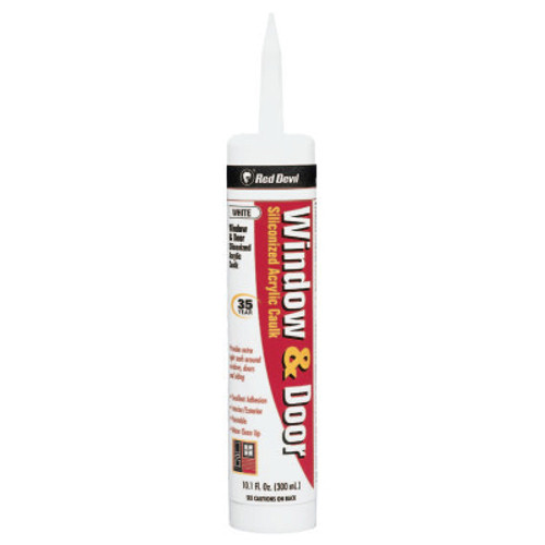 Red Devil Window, Door & Siding Sealants, 10.1 oz Cartridge, Gray, 12/CS