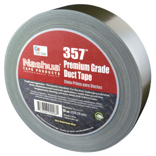 Berry Global Premium Duct Tapes, 2 in x 60 yd x 13 mm, Olive Drab, 1/RL