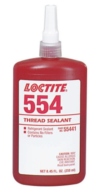 Loctite 554 Thread Sealant, Refrigerant Sealant, 250 mL Bottle, Red, 1/BTL