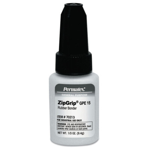 Devcon ZipGrip Adhesives, GPE 15, 1/3 oz Bottle, Clear, 12/CA