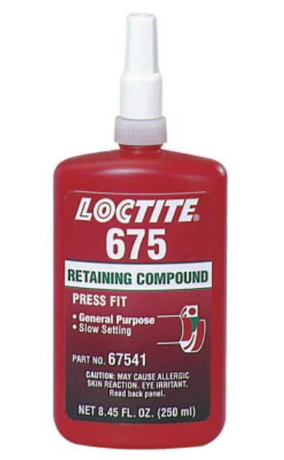 Loctite 675 Retaining Compound, Medium Strength, 250 mL Bottle, Green, 3,000 psi, 1/BTL