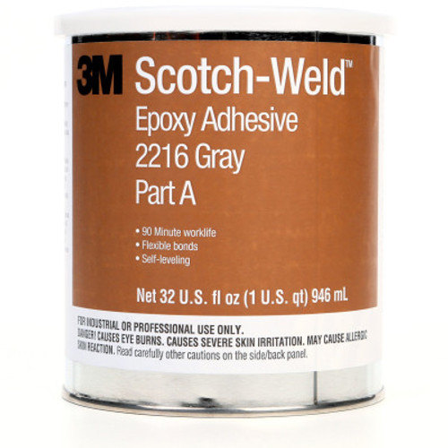 3M Scotch-Weld Epoxy Adhesives, 1 qt Can, Gray; White, 6/CA