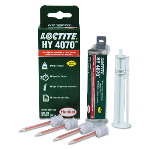 LOCTITE HY 4070 Hybrid Gel Adhesives, 10 mL Cartridge, Clear, 10/Case, 10/CA