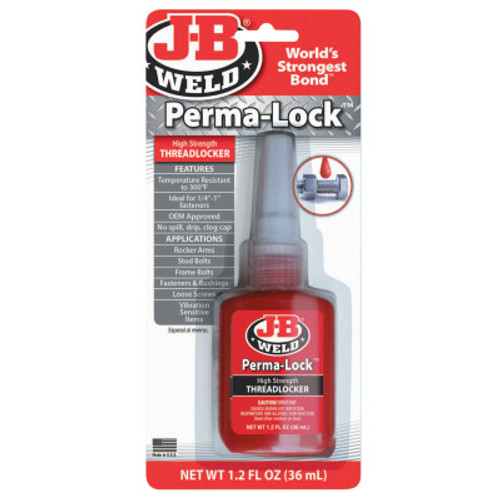 J-B Weld J-B Weld Perma-Lock Threadlocker, 36 mL, Red, 6/CT