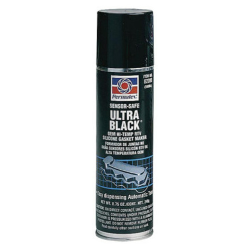 Permatex Ultra Series RTV Silicone Gasket Maker, 8.75 oz Automatic Tube, Black, 6/CS