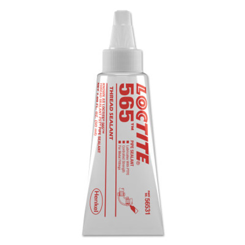 Loctite 565 PST Thread Sealant, Controlled Strength, 50 mL Tube, White, 1/TUBE