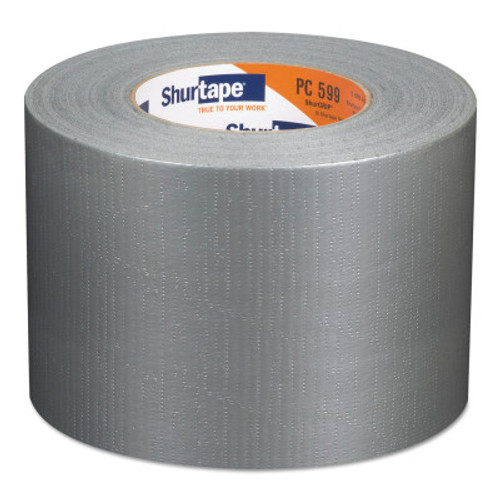 Shurtape PC 599 ShurGrip  Heavy-Duty Duct Tapes, 96 mm x 55 M x 9 mil, Silver, 12/CA