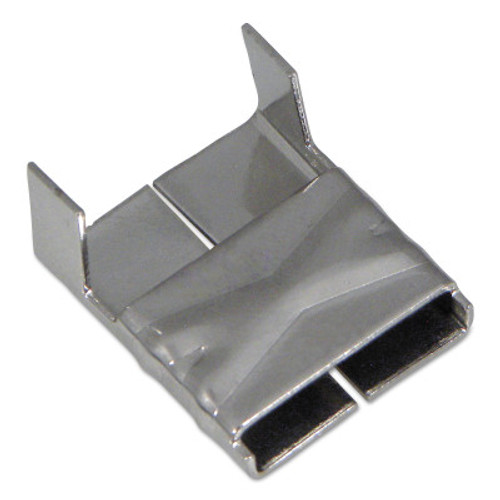 Band-It 316 Stainless Steel Clips, 1/2 in, Stainless Steel, 100/BOX, #AE4549