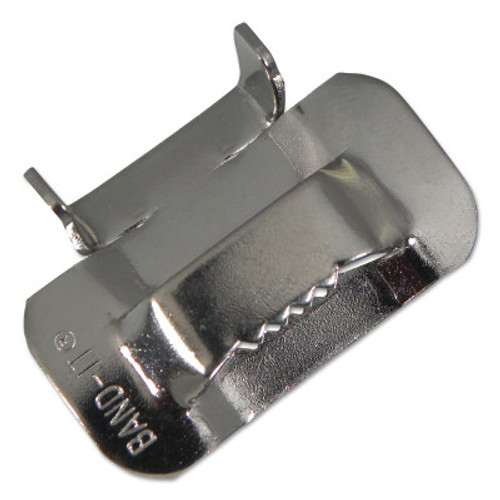 Band-It Type 316 Ear-Lokt Buckles, 1/4 in, Stainless Steel, 100/BOX, #C45299