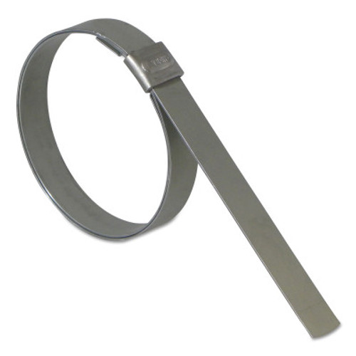 Band-It Junior Smooth I.D. Clamps, 1 1/2 in Dia, 5/8 in Wide, Stainless Steel 201, 100/BX, #JS2059