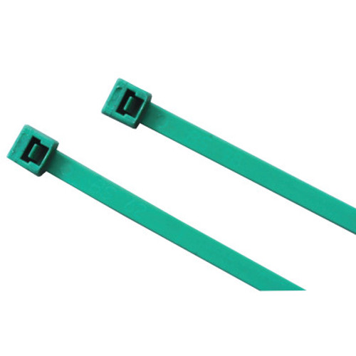 Anchor Products Metal Detectable Ties, 120 lb Tensile Strength, 15 in, Teal, 100/BG, #15120MD