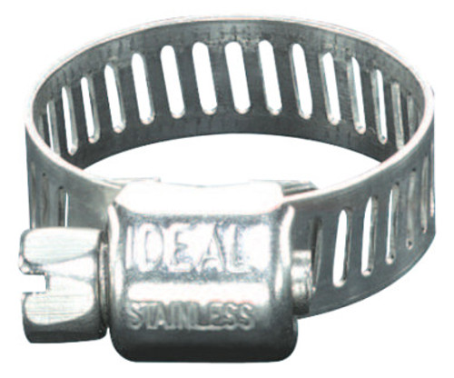 Ideal 62P Series Small Diameter Clamp,1/2" Hose ID, 3/8-1"Dia, Stainless Steel 201/301, 10/BOX, #62P08