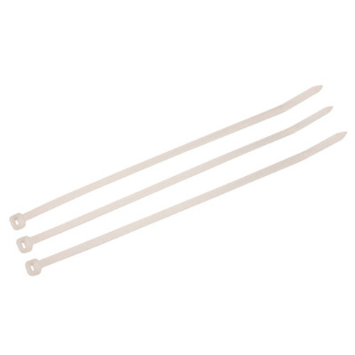 3M Standard Cable Ties, 50 lb Tensile Strength, 7 3/5 in, Natural, 1,000 per bag, 1000/BG, #7000133460