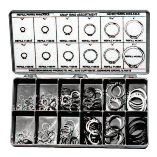 Precision Brand Snap Ring Assortments Spring Steel 1kit Aft Fasteners 