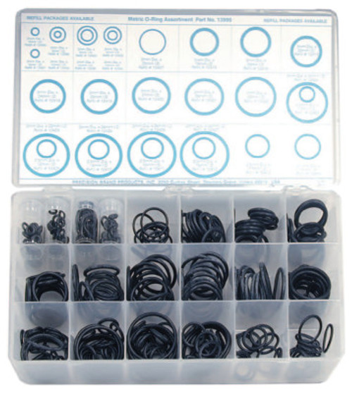 Precision Brand Metric O-Ring Assortments, Buna-N, 350 per set, 1/KIT, #13995