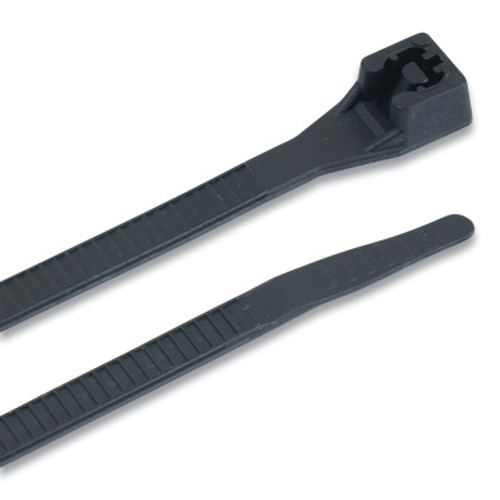 Gardner Bender Standard Cable Ties w/DoubleLock, 75 lb Tensile Strength, 8", UV Black, 100/Bag, 1/BG, #46308UVB