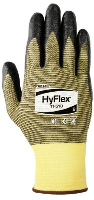 Ansell HyFlex Light Cut Protection Gloves, Size 8, Black, 12 PR/BG, #103414