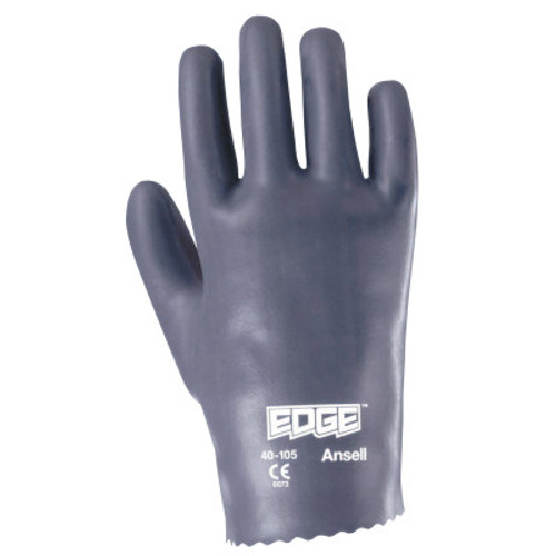 Ansell Edge Nitrile Gloves, Slip-On Cuff, Interlock Cotton, Size 9, Gray, 12 Pair, #103724