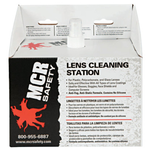 MCR Safety Disposable Lens Cleaning Stations, 8 in X 5 in, 1/KIT, #LCS1