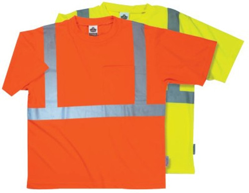 Ergodyne 8289 ECONOMY T-SHIRT LARGE LIME, 6/CA, #21504
