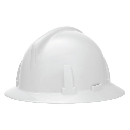 MSA Topgard Full Brim Hard Hats, 1-Touch Suspension White, 1/EA, #454719