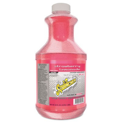 Sqwincher Liquid Concentrate, 64 oz, Bottle, Yields 5 gal, Strawberry Lemonade, 1/CA #159030319