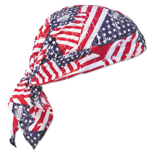 Ergodyne Chill-Its 6710 Evaporative Cooling Triangle Hats, 8 in X 13 in, Stars/Stripes, 24/CA, #12323