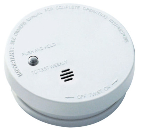 Kidde Battery Operated Smoke Alarms, Smoke, Ionization, 5.6 in Diam, 1/EA, #9000136003