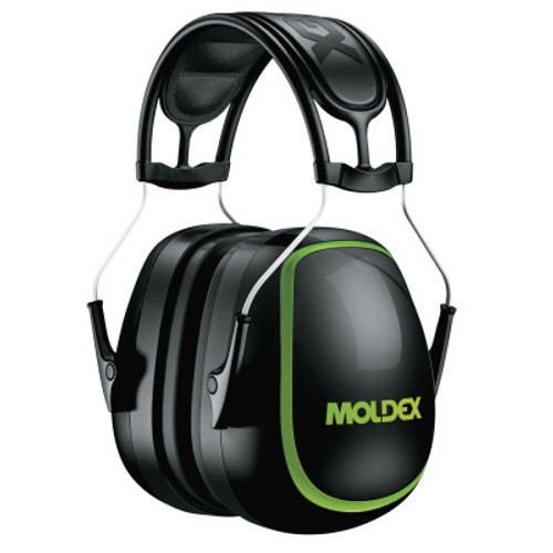 Moldex MX Series Earmuffs, 30 dB, Black/Green, Headband, 1/EA, #6130