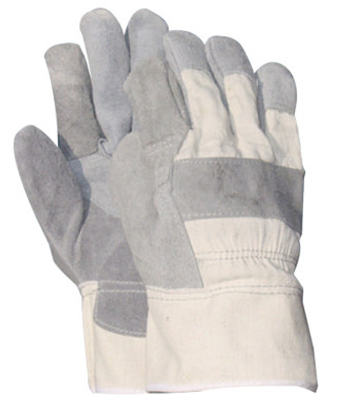 Wells Lamont Double Leather Palm Gloves, Large, Cowhide, Blue, Teal, 12 Pair, #Y3101L