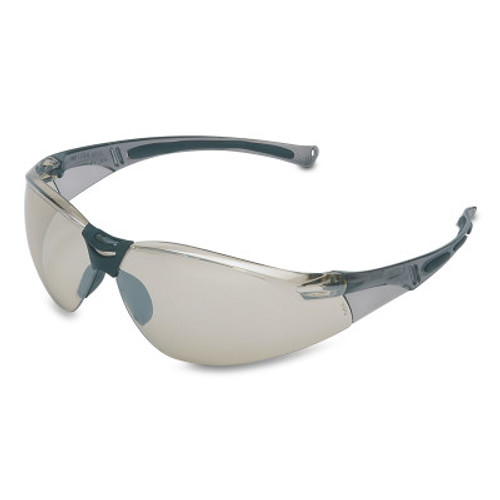 Honeywell A800 Series Eyewear, Indoor/Outdoor Lens, Polycarbonate, Hard Coat, Gray Frame, 1/EA, #A804