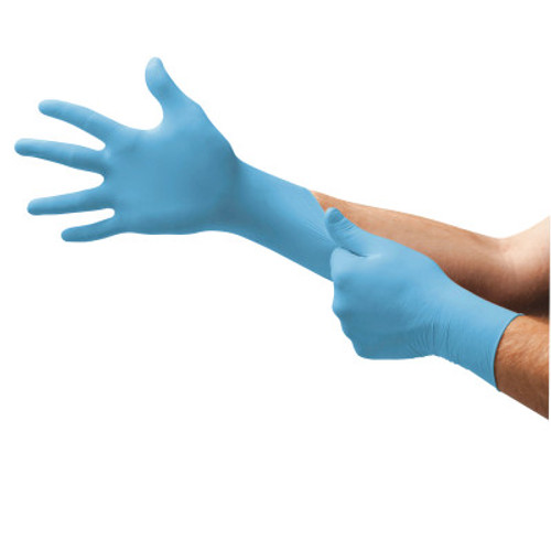 Ansell XCEED Exam Gloves, Nitrile, Beaded Cuff, Medium, Blue, 250/BX, #XC310M