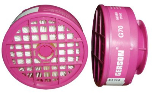 Gerson Gerson Respirator Cartridges, Filter Cartridge, P100, 2/PK, #GX70