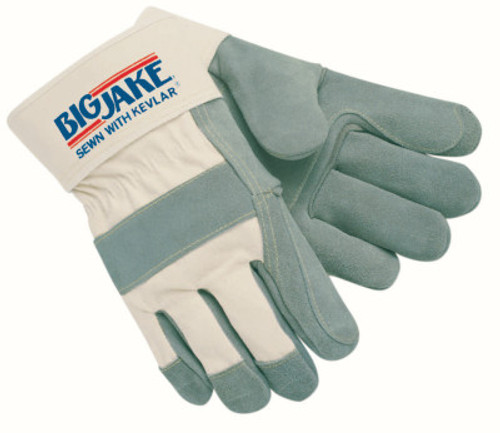MCR Safety Heavy-Duty Side Split Gloves, X-Large, Leather, 12 Pair, #1710XL
