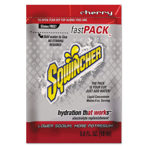 Sqwincher Fast Pack Drink Mix, Grape, 0.6 fl oz, Pack, Yields 6 oz 