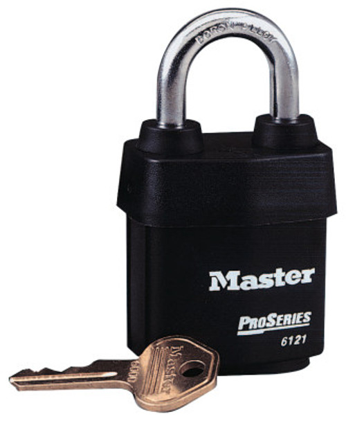 Master Lock Weather Tough Padlocks, 7/16 in Diam., 1 7/8 in L X 7/8 in W, 24/CS, #6127LH