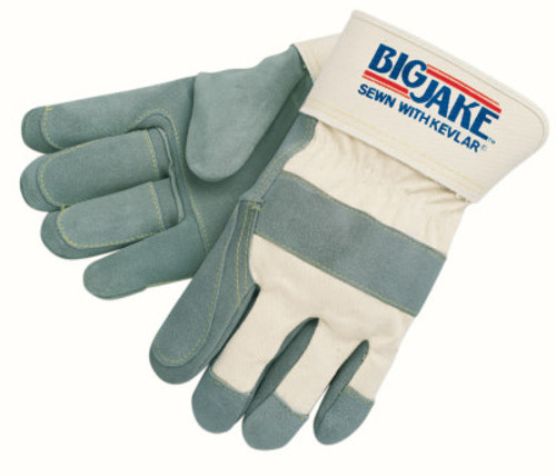 MCR Safety Heavy-Duty Side Split Gloves, X-Large, Leather, 12 Pair, #1700XL
